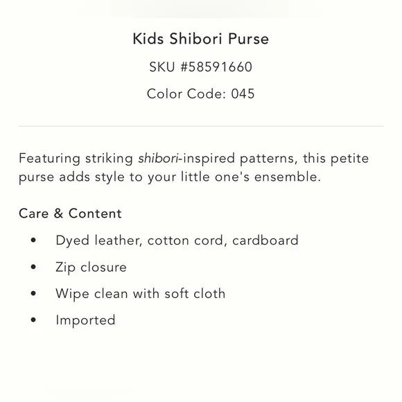 NWT Anthropologie Shibori Kid’s Purse - Picture 3 of 3
